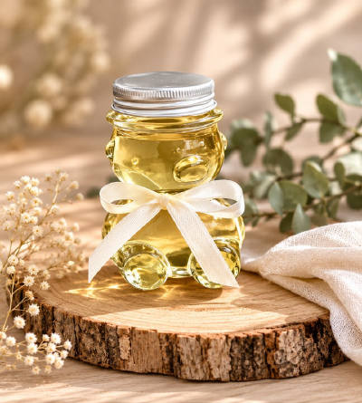 Borcănel Ursuleț cu Miere – Cadou Dulce pentru Invitați 110 g